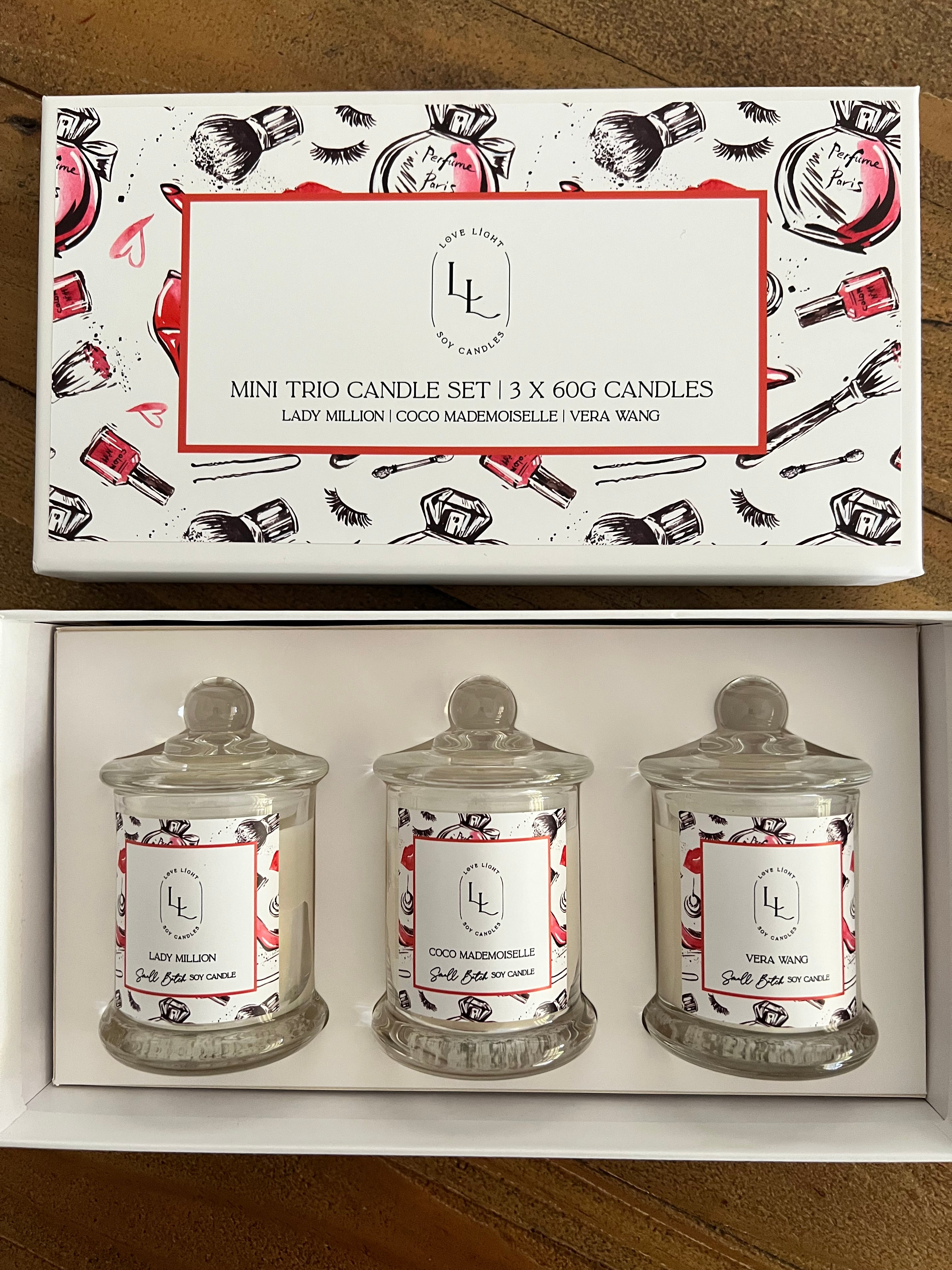 Perfume Inspired Scents Box Love Light Soy Candles